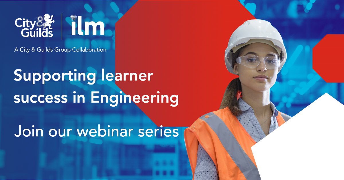 We are hosting a number of webinars to offer advice and guidance on delivering engineering apprenticeships, qualifications and T Levels. We are here to support your delivery and have developed more materials and resources to assist you. 

Sign up now:
cityandguilds.com/apprenticeship…