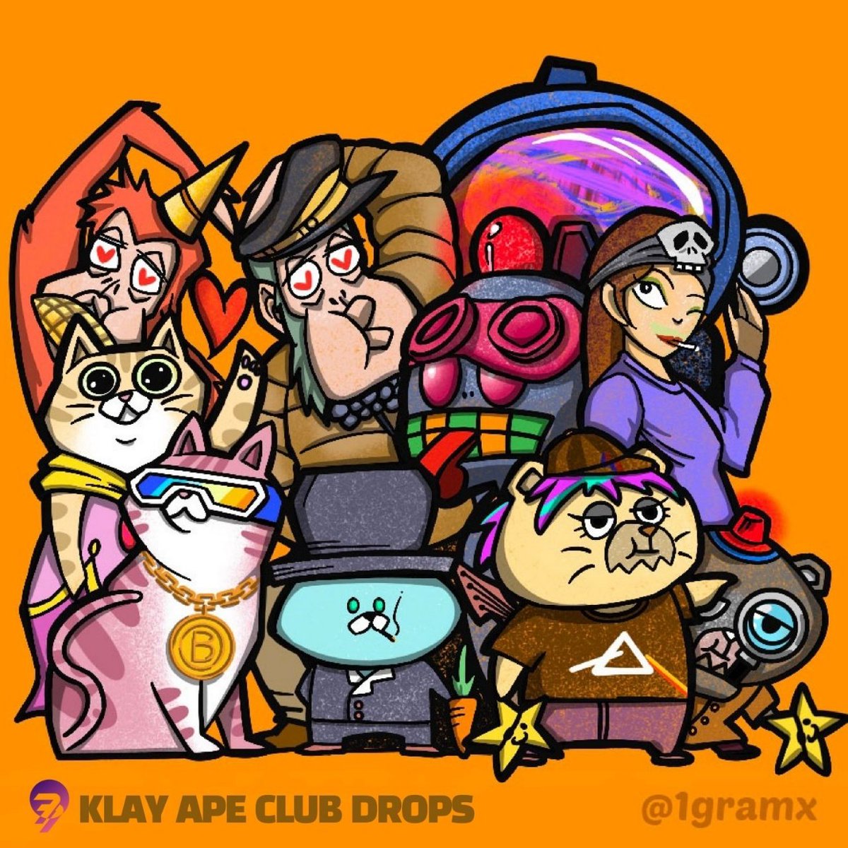 KlayNFT's tweet image. Happy Together 이벤트!

클레이튼 NFT 프로젝트의 단장님들과 새해을 맞이하여 한자리에 모였다 우끼끼!

@1gramx 작가의 멋진 작품을 에드받고 싶다면!?

우끼끼 카톡방 참여 후

1.댓글에 친구를 태그하고 새해 인사하끼!
2.구글폼에 바나나 삼행시 하끼!

각각 다섯끼끼에게 에드 진행하겠끼!