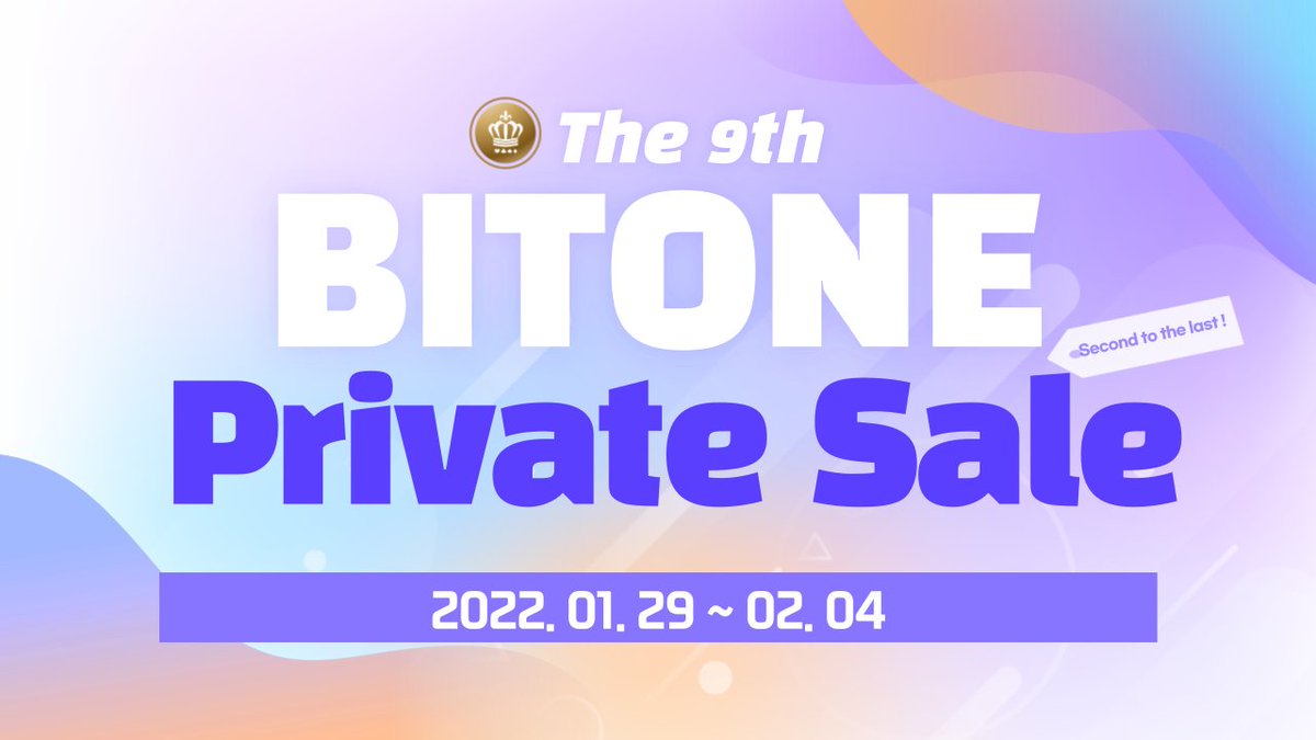 BITONE (BIO) 9th Private Sale Announcement 🌈🌈

Greater benefits will be given to those who acquire BIO at the sale price before listing 👏🏻👏🏻

✔️Period : JAN 29~FEB 04, 2022
✔️Sale price : $1.18
✔️Listing Date : 2022 2Q

BITONE WALLET ➡️ wallet.bit-one.io/?refCd=QHNY3AX…