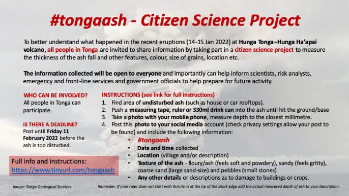 #Tonga #Tongaash #volcano Help understand the #hungatongahungahaapi eruption. How deep was the #ash near you? <a href="/newsroom_the/">The Pacific Newsroom</a> Full details: tinyurl.com/tongaash