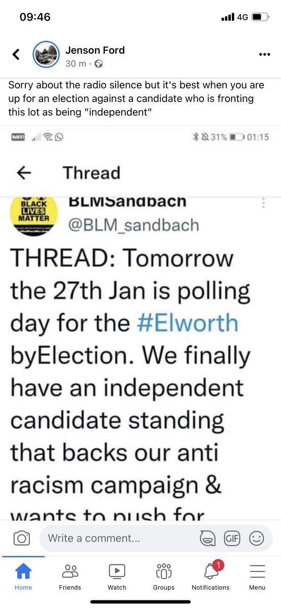 Just incase anyone wondered what was meant in our last thread regarding the #elworth byElection and the racist conservative candidate, here is what he’s posted this morning. He think it’s apt to mock a candidate that backs anti racism. Says it all really. Click pic to view.