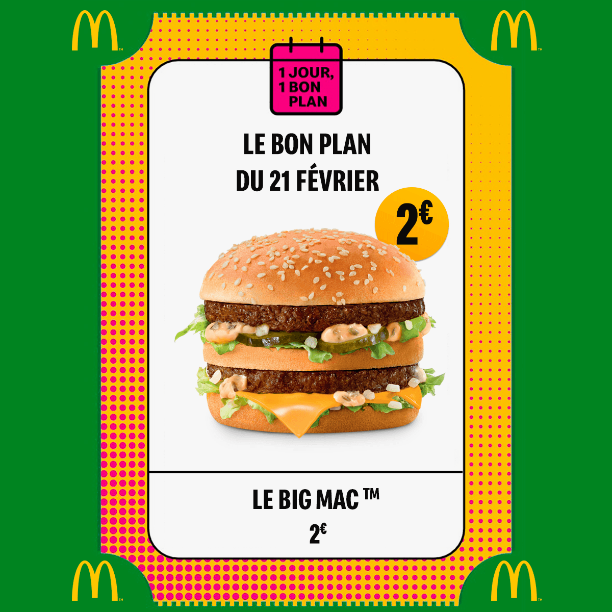 McDo 1 jour 1 bon plan 2023 : Offre promo journalière