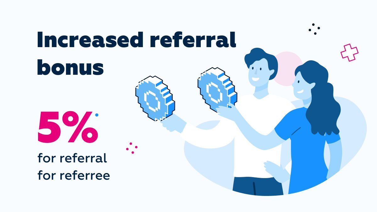 EQ finance ⚡ Empowering Liquid Staking (@equilibriumdefi) on Twitter photo Get a 5% referral bonus! <a href="/EquilibriumDeFi/">EQ finance ⚡ Empowering Liquid Staking</a> wants users to benefit from our #crowdloan. From now on, referrals and referees get an increased 5% bonus 🔹link.equilibrium.io/EQreferral Get a 5% referral bonus! <a href="/EquilibriumDeFi/">EQ finance ⚡ Empowering Liquid Staking</a> wants users to benefit from our #crowdloan. From now on, referrals and referees get an increased 5% bonus 🔹link.equilibrium.io/EQreferral