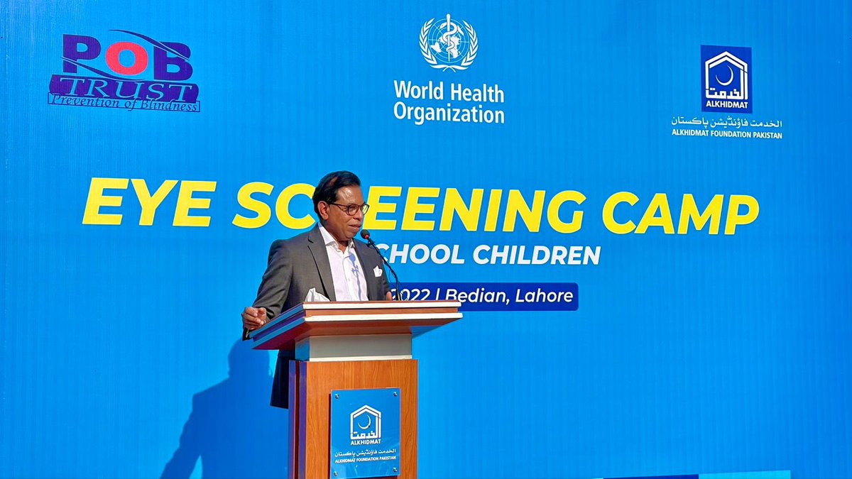 AlkhidmatOrg's tweet photo. WHO's representative to Pakistan, Dr. Palitha attended Eye Screening Camp organized by Alkhidmat &amp; POB Trust. He appreciated AKFP for its efforts. President @MAbdusShakoor shared vision of Alkhidmat with respected guests.
#Alkhidmat #Pakistan #worldhealthorganization #WHO https://t.co/1P4GRcDGG8