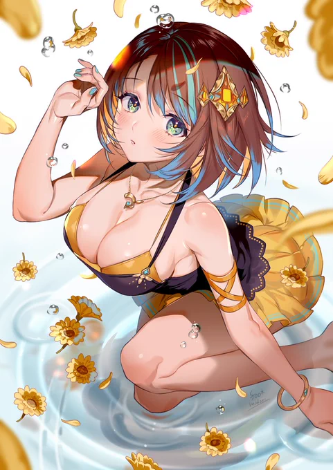 #今月描いた絵を晒せ 
水のシリーズ 