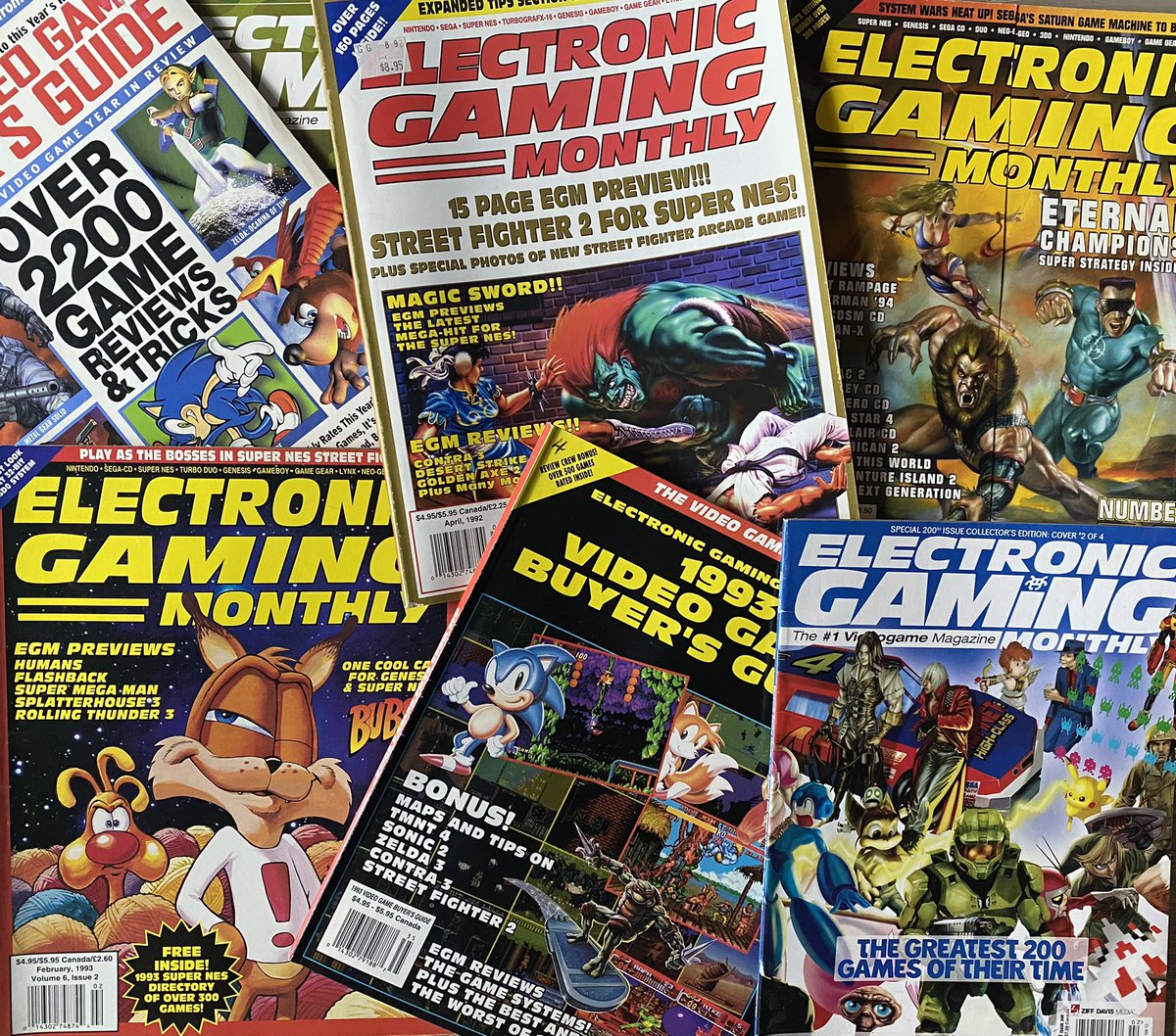 american80s's tweet photo. EGM retrospective is done! I spoke to former editor @DanShoeHsu about the magazine’s legacy (and its global impact). If you enjoyed EGM back in the day plz click the link 👉 https://t.co/kvAXp04fzq 🌴☀️ #EGM #RetroGaming #Sega #Sonic #nintendo #videogames #NeoGeo #PCengine https://t.co/Phi5alRU1M