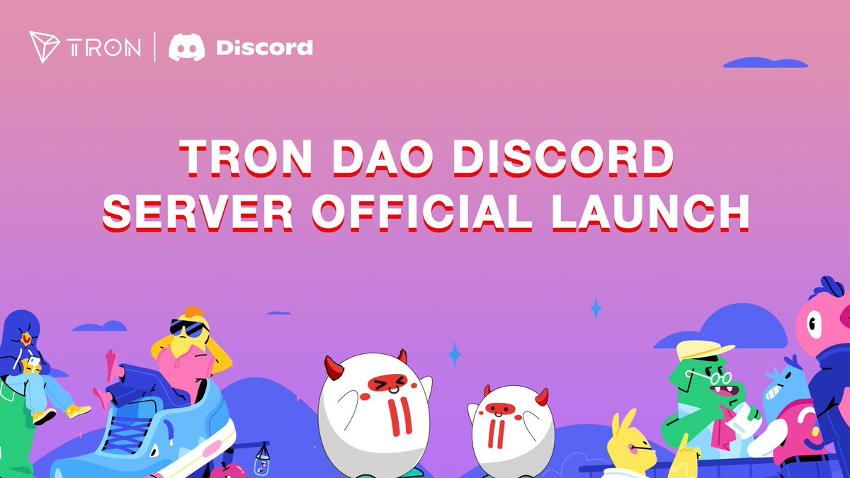 1/2)🥳The #TRON Discord server is officially online! ⚒Join the #TRON #Discord  server to make new friends, level up, collect and win rewards, and talk  about crypto. 📍TRON DAO Community 🔗link: https://t.co/or2cOoUaUt 🙌Stay