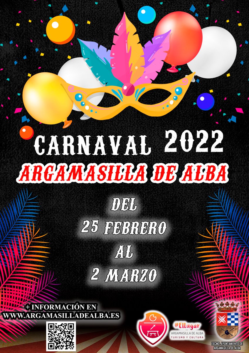 JuventudAlba's tweet photo. 🎭CARNAVAL 2022 ARGAMASILLA DE ALBA🎭
📅Del 25 de febrero al 2 de marzo
#carnaval #carnavalargamasilladealba #adealbaenfiestas #desfiles #murgasychirigotas #Carnavales2022 
🤩🥳🤡👻🎭🧚🧞🧛‍♂️🧝🦸‍♂️🦸‍♀️ https://t.co/bpWqqo3aPH