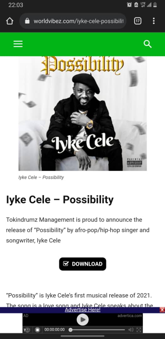 iamiykecele's tweet photo. #possibility #iykecele #afropop #amazon #itunes #applemusic #spotify #audiomack #YouTubemusic #deezer #goodmusic #lagos #dance #love #boomplay #anghami #qobuz #yandexmusic #YouTube #TikTok https://t.co/ovnrOb7EiP