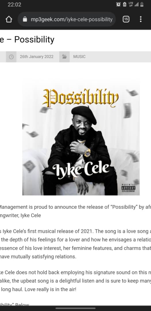 iamiykecele's tweet photo. #possibility #iykecele #afropop #amazon #itunes #applemusic #spotify #audiomack #YouTubemusic #deezer #goodmusic #lagos #dance #love #boomplay #anghami #qobuz #yandexmusic #YouTube #TikTok https://t.co/ovnrOb7EiP