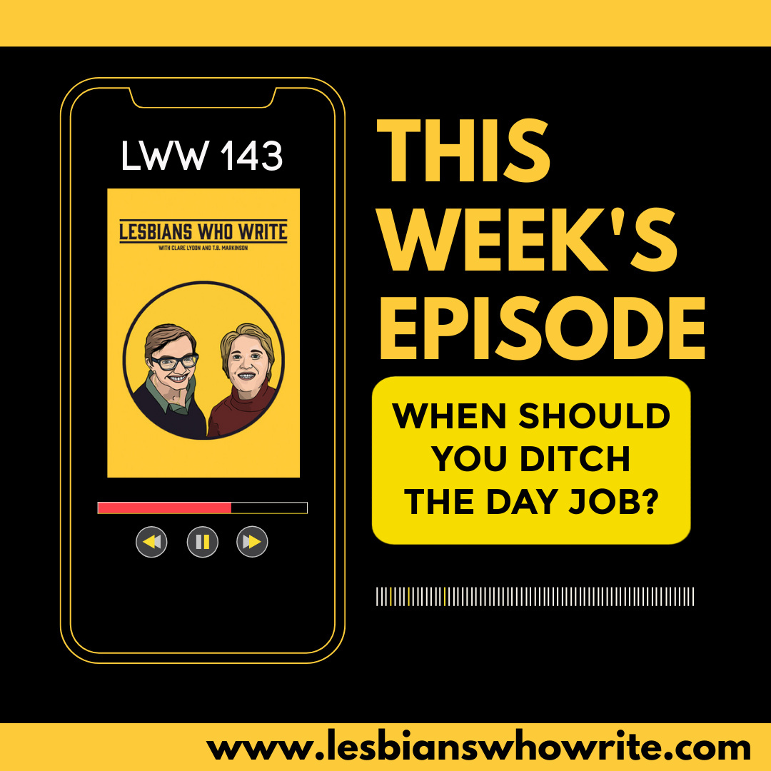 ClareLydon's tweet photo. Did you know I co-host a weekly #podcast called Lesbians Who Write? On it, we share all about our writing lives: the good, the bad &amp; the ugly! This week we're asking: when should you ditch the day job? https://t.co/7iQxZWeU3H #lesbianpodcast #lesbianswhowrite #queerpodcast https://t.co/1nloDQmrHN