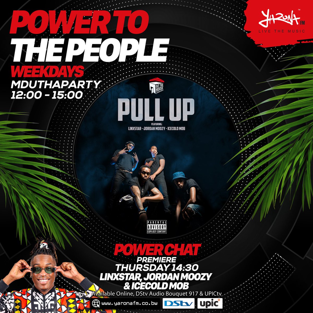 yaronafm's tweet photo. 12-3PM it's all about YOU as  @thapartypapi gives ya'll a FIRE show on #PowerToThePeople 🔥📻🎧 He's got a HOT Premier from @tgbLinxstar ,@JordanMoOzy &amp; @icecoldmobbw! TUNE IN!! 

📲Whatsapp: +267 74751545
📲SMS : 16106
☎️Studio Line: +267 3911066
🖥 DStv Channel 917 https://t.co/qCHnXwO6mQ