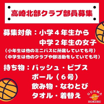 高崎北部ミニバス 高崎北部クラブ