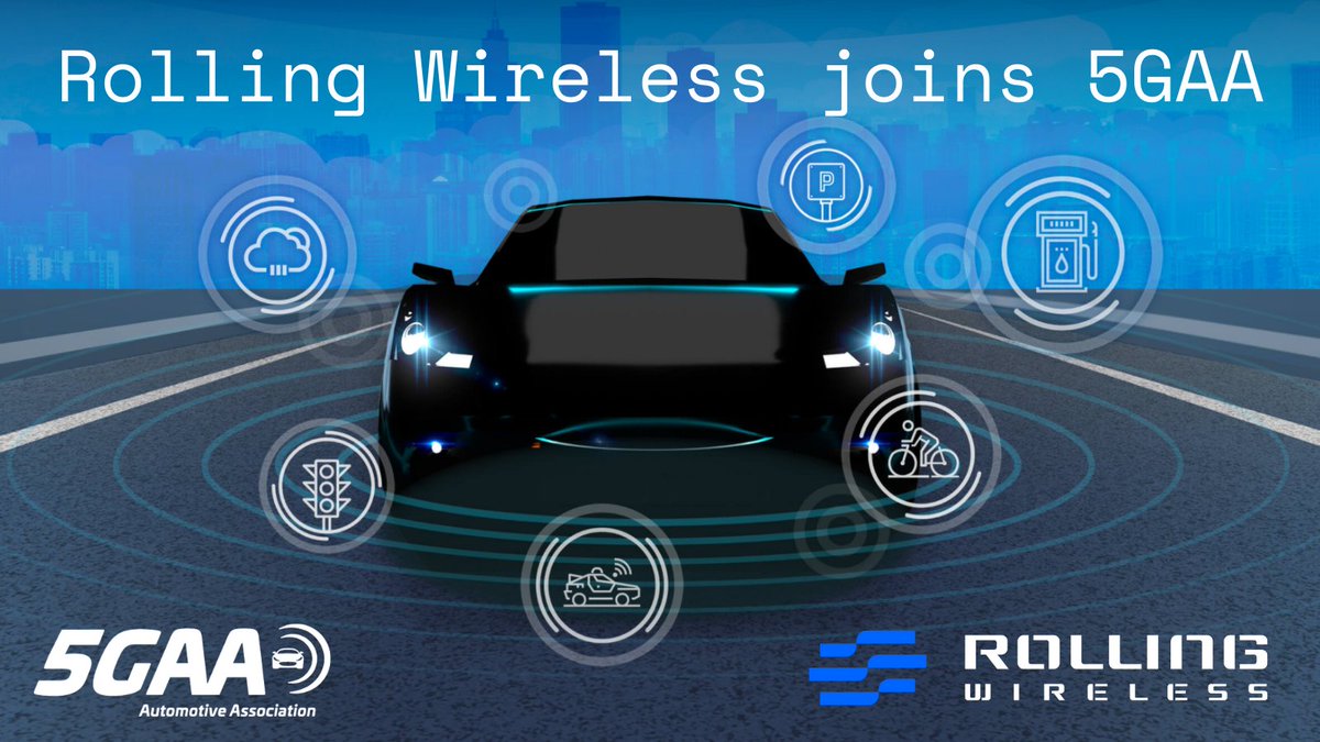 RollingWireless's tweet photo. We're excited to join @5GAA_official, and look forward to working together with the other 5GAA members to define and develop the next generation of #5G and #V2X solutions. https://t.co/DXrVQlHEWL