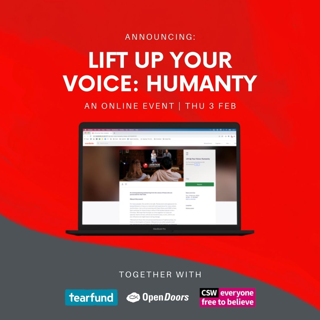 🎉 We're excited to invite you to an evening with <a href="/Tearfund/">Tearfund</a>, <a href="/OpenDoorsUK/">Open Doors UK</a> and <a href="/CSW_UK/">CSW_UK</a> to hear, learn and pray for those living in some of the hardest places to be a Christian.

📆 Thu 3 Feb
⏰ 8-9pm
🎟 FREE
🖥 Online

Get your free ticket today: eventbrite.co.uk/e/lift-up-your…