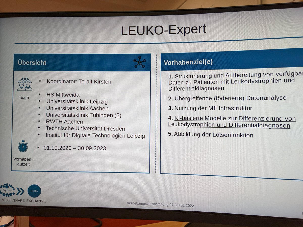 We introduce today our project LEUKO-Expert to the German Ministry of Health and related projects.
Relationship to MII is important.
