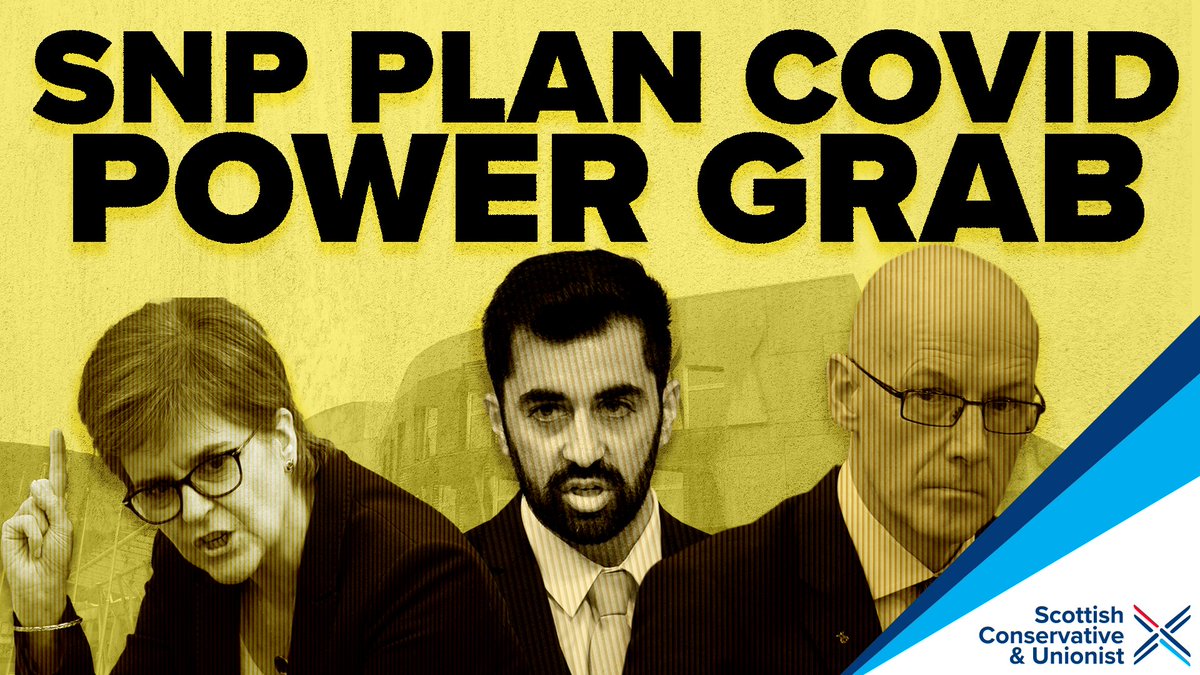 DAJCameron's tweet photo. The SNP Government are planning to make a sinister power grab by making temporary COVID-19 powers permanent. This is a significant overreach and an attack on our fundamental freedoms. The SNP must abandon these proposals at once. https://t.co/NIrE5nGuec