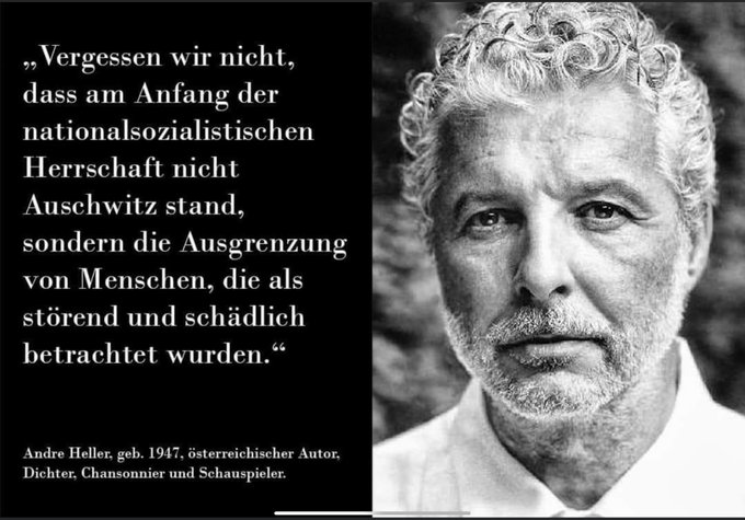 _AWatchfulEye_'s tweet photo. Wichtiges Zitat von #AndreHeller zum #Holocaust.
#Ausgrenzung #Auschwitz #NaziHerrschaft #Nazis https://t.co/NJUmZLLtdV