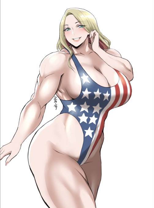 星条旗ハイレグと筋肉 