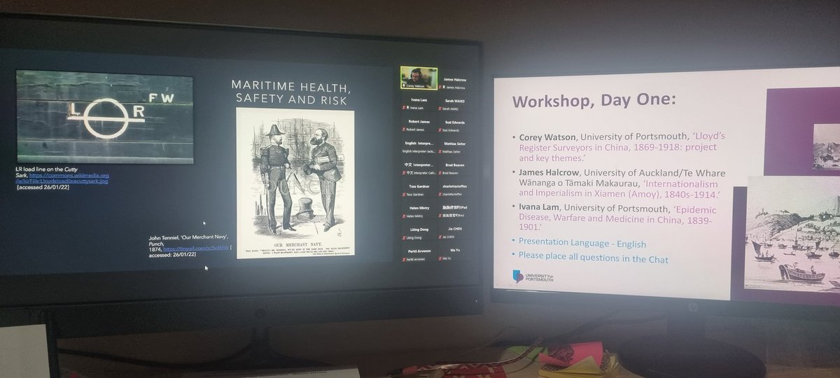 Thrilled to welcome our #Postgraduate speakers for the  #TreatyPortPTUC workshop today. <a href="/Corey433/">Corey Watson</a>, <a href="/JamesHalcrow/">Capital james (the OG)</a>, Ivana Lam. Event Sponsored by <a href="/lloydsregister/">Lloyd's Register</a> <a href="/LRFHEC/">LRF Heritage & Education Centre</a> and supported by <a href="/DLMU_China/">DLMU</a> <a href="/hkbaptistu/">Hong Kong Baptist University</a>. @PortPTUC <a href="/UoP_History/">Univ. Ports History</a> @UoP_SASHPL <a href="/SarahWardAU/">Sarah WARD (吴德塞)</a> <a href="/maltby1941/">K</a>