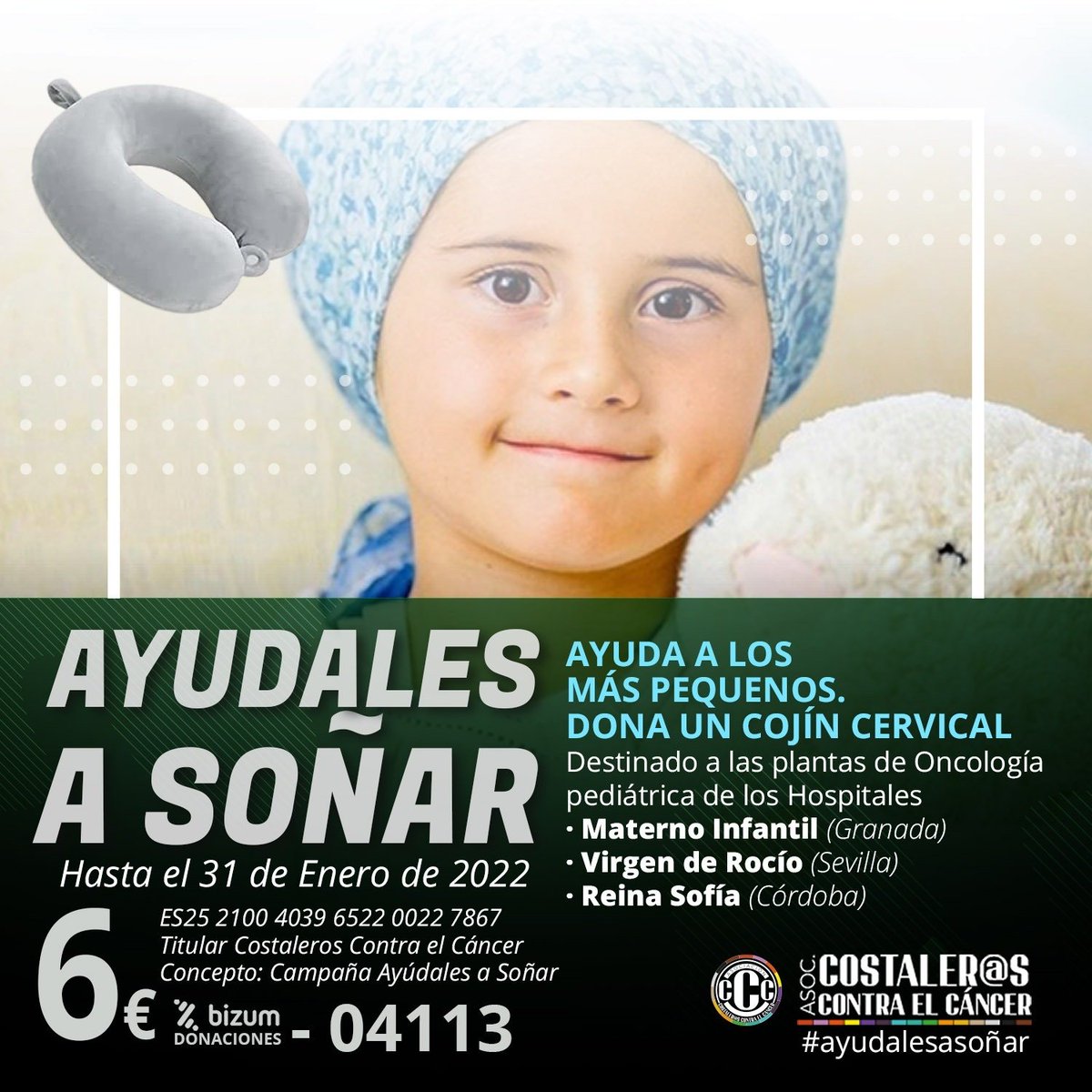 asoc_ccc's tweet photo. Os pedimos un último esfuerzo, quedan pocos días para finalizar la campaña y estamos muy cerca de conseguir cubrir las necesidades de 3 hospitales, AYUDARLES A SOÑAR

Asoc. Costaler@s Contra el Cáncer

𝑷𝒆𝒒𝒖𝒆ñ𝒐𝒔 𝒈𝒆𝒔𝒕𝒐𝒔 𝒒𝒖𝒆 𝒄𝒂𝒎𝒃𝒊𝒂𝒏 𝒗𝒊𝒅𝒂𝒔 https://t.co/l3kxDFNbWi