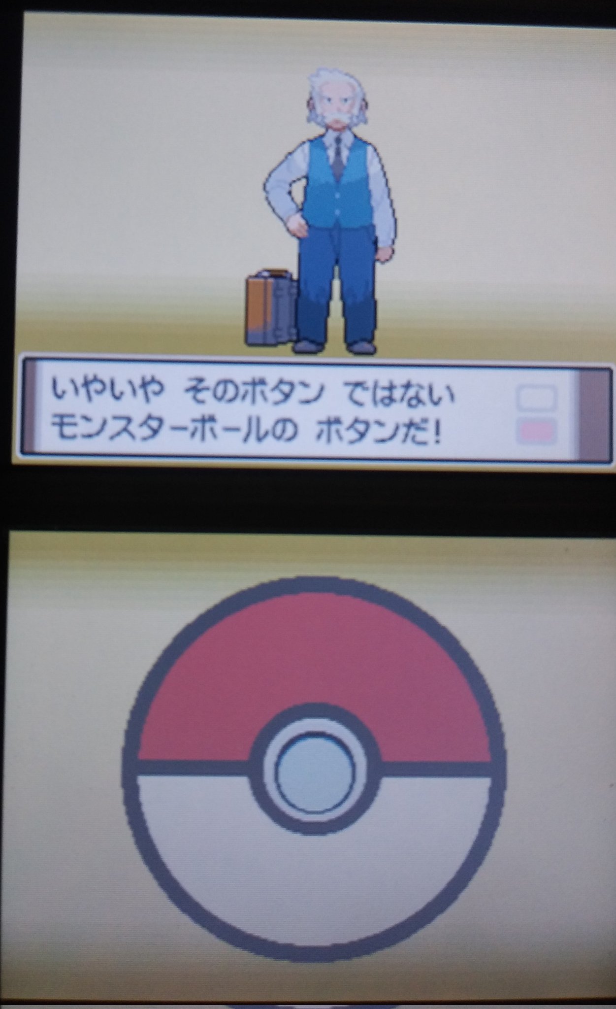 末葉灰猫primary ポケモンプラチナ その0 リスタートしました ナナカマド博士 との このやり取り懐かしいww ライバルの名前は バッキンナ にしました B T Co Xhteroyqyv Twitter