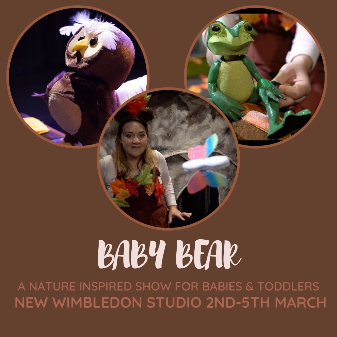 Jpin our friends
<a href="/Moononastickuk/">Moon On A Stick</a> for Baby Bear 🐻, a nature inspired show for babies &amp; toddlers, combining puppetry,
 interaction &amp; sung to a mesmerising soundtrack. @newwimbledontheatre 2nd-5th March This is the perfect first theatre experience.
atgtickets.com/venues/studio-…