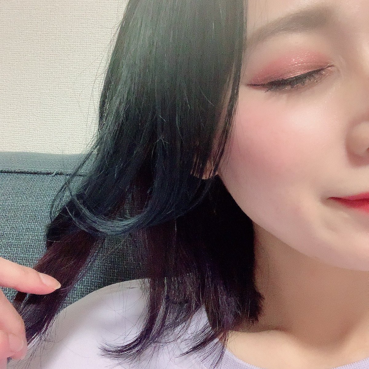 ering__91's tweet photo. 染めたよー！！！💙💜 https://t.co/KxRrMdrsGg