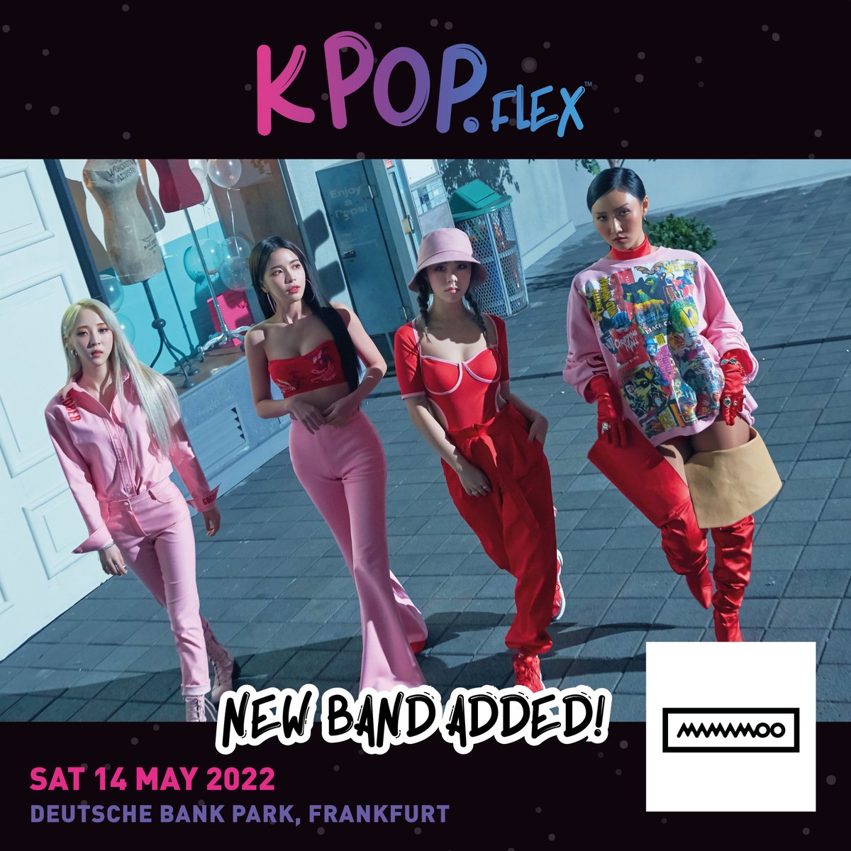 KPOPLUXFRA's tweet photo. 🚨We've got BIG news! @RBW_MAMAMOO are coming to Germany! ❤️Get your #KPOPFLEX tickets and find out more about Europe's largest-ever K-pop festival here:https://t.co/jPQnlBB0bx  #mamamoo https://t.co/66r8XlT208