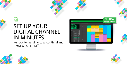 TVUNetworks's tweet photo. Join live demonstration. TVU Channel, a cloud-native playout, scheduling, live programming, back-up channel and more. We’ll show you the easiest way to manage and launch your 24/7 live digital channel for live #broadcasting over the air, on cable, OTT, social media and websites. https://t.co/laOXCJjSZF