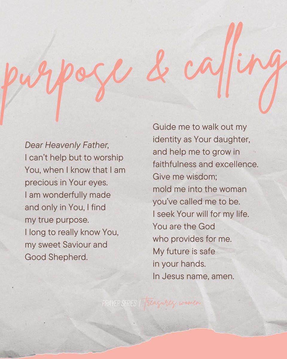 TreasuresWomen's tweet photo. Let's take a moment to pause and pray. 👏🏻 Remember God, who holds our future.
#TreasuresWomen
#PrayerSeries
#PurposeandCalling https://t.co/yKCGMGzIZT