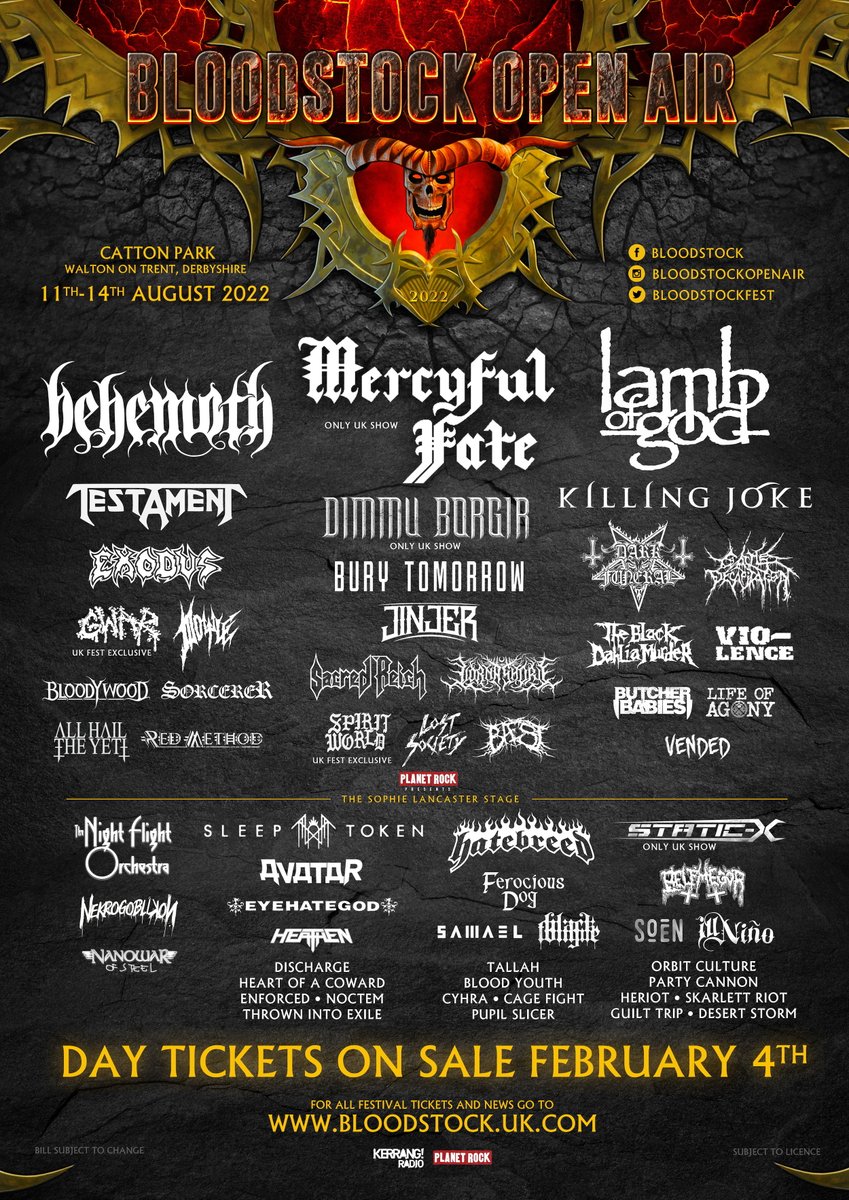 bloodstockfest (@bloodstockfest) on Twitter photo #BOA22 ANNOUNCEMENT 🔥We're adding 12 more to the line up! 2/2: Over on the RJD main stage <a href="/OfficialVended/">vended_official</a> are set to kick off proceedings and blow your Sunday morning wide open. Doomsters SORCERER & <a href="/redmethodband1/">redmethodband</a> are added to Friday’s bill, and Saturday brings BAEST 🤘 #BOA22 ANNOUNCEMENT 🔥We're adding 12 more to the line up! 2/2: Over on the RJD main stage <a href="/OfficialVended/">vended_official</a> are set to kick off proceedings and blow your Sunday morning wide open. Doomsters SORCERER & <a href="/redmethodband1/">redmethodband</a> are added to Friday’s bill, and Saturday brings BAEST 🤘