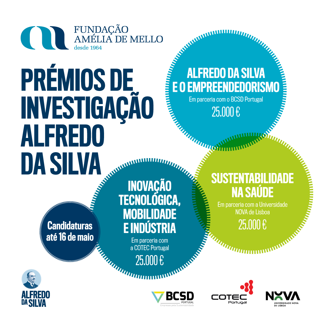 de_fundacao's tweet photo. Inicia-se hoje a 2ª edição do concurso "Prémios de Investigação Alfredo da Silva"
A FAM, em parceria com o #BCSDPortugal, a @COTEC_Portugal e a @NOVAunl, vai atribuir 25.000€ a cada um dos vencedores nas 3 áreas a concurso

Saiba mais em https://t.co/TgXnREZcKU https://t.co/xR2AbztLp2