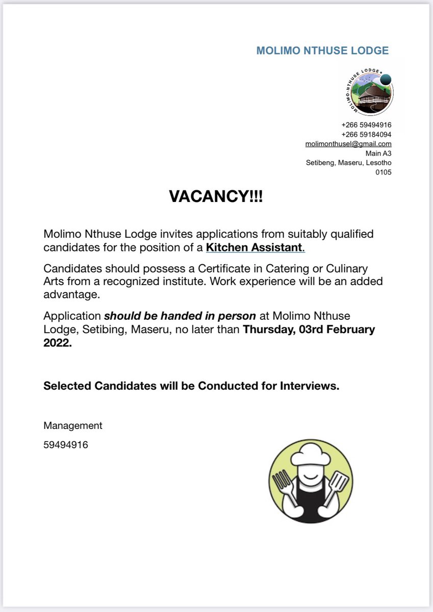 MolimoNthuse's tweet photo. ‼️‼️We are Hireing‼️‼️ https://t.co/IXquEenvr4