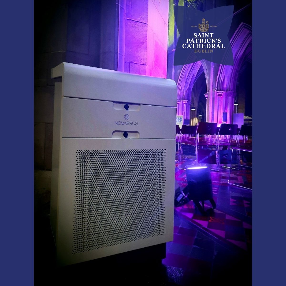 NMcgreals's tweet photo. An amazing start to #TradFest with fantastic live music in venues across Dublin. Irish solution #Novaerus Defend 1050 pictured ahead of the first concert in @stpatrickscath - working away to protect the air for all 24/7! #Novaerusprotected
@CatholicBishops @churchofireland https://t.co/6q9M9IgkoC