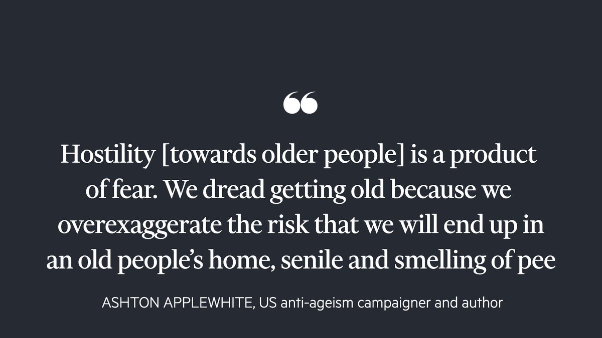 Our blindness to ageism is particularly puzzling, writes @lucykellaway, as  it is a prejudice not against people who are different from us (other  races, genders etc) but against our future selves https://t.co/8fBq7kJSSP, image size:1200x675