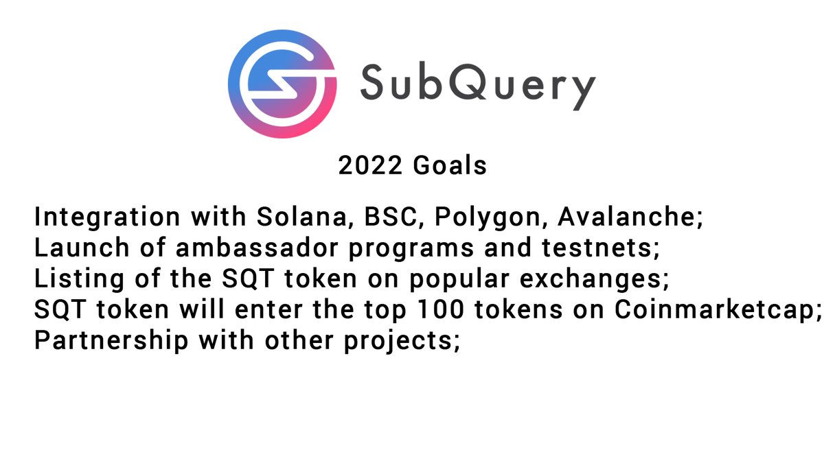ZhmyshenkoValer's tweet image. #SubQueryJanuary #web3
@SubQueryNetwork
