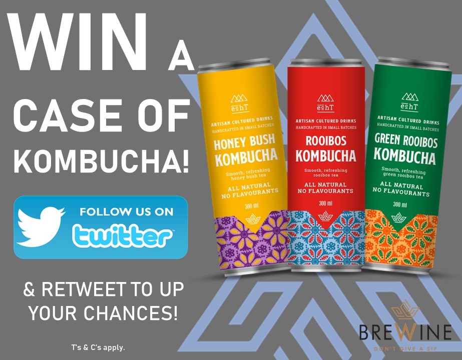 BrewineSa's tweet photo. ***COMPETITION TIME!*** 
Follow our page &amp; Retweet this post to stand a chance of WINNING A CASE OF KOMBUCHA!
Find our Kombucha online at: https://t.co/VV7zBmHX6U (under "Fermented Beverages")
T's &amp; C's apply. #brewine #brewinesa #kombucha https://t.co/aehpfMU0Qg