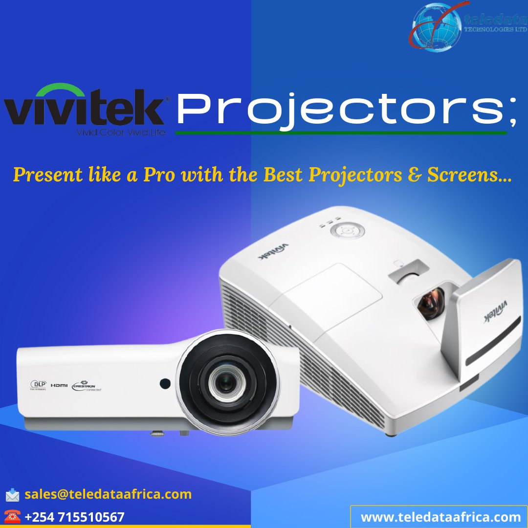 TeledataKE's tweet photo. 𝗣𝗥𝗢𝗝𝗘𝗖𝗧𝗢𝗥𝗦 &amp; 𝗦𝗖𝗥𝗘𝗘𝗡𝗦!!
Ready to deliver the most Powerful &amp; Successful Presentations?
Get in Touch or visit our office to get the Best projectors and Screens for your Board Meetings, Online Events, Conferences, Lectures, Church events among others. https://t.co/zSctylP06h