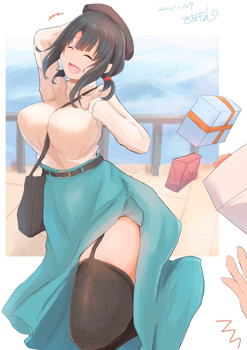 高雄(艦隊これくしょん) 「高雄さん と おデート たのしいね…… 」|さあもん@残4件のイラスト