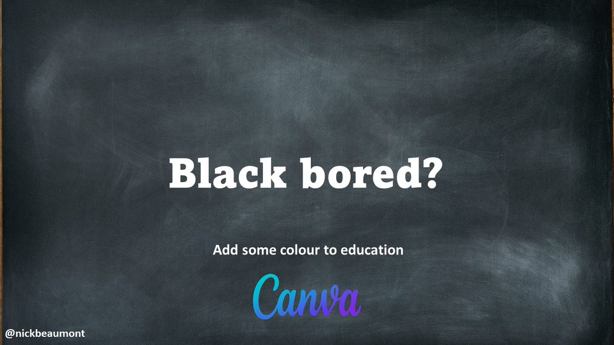Black bored? @OneMinuteBriefs #CanvaForEducation @canva