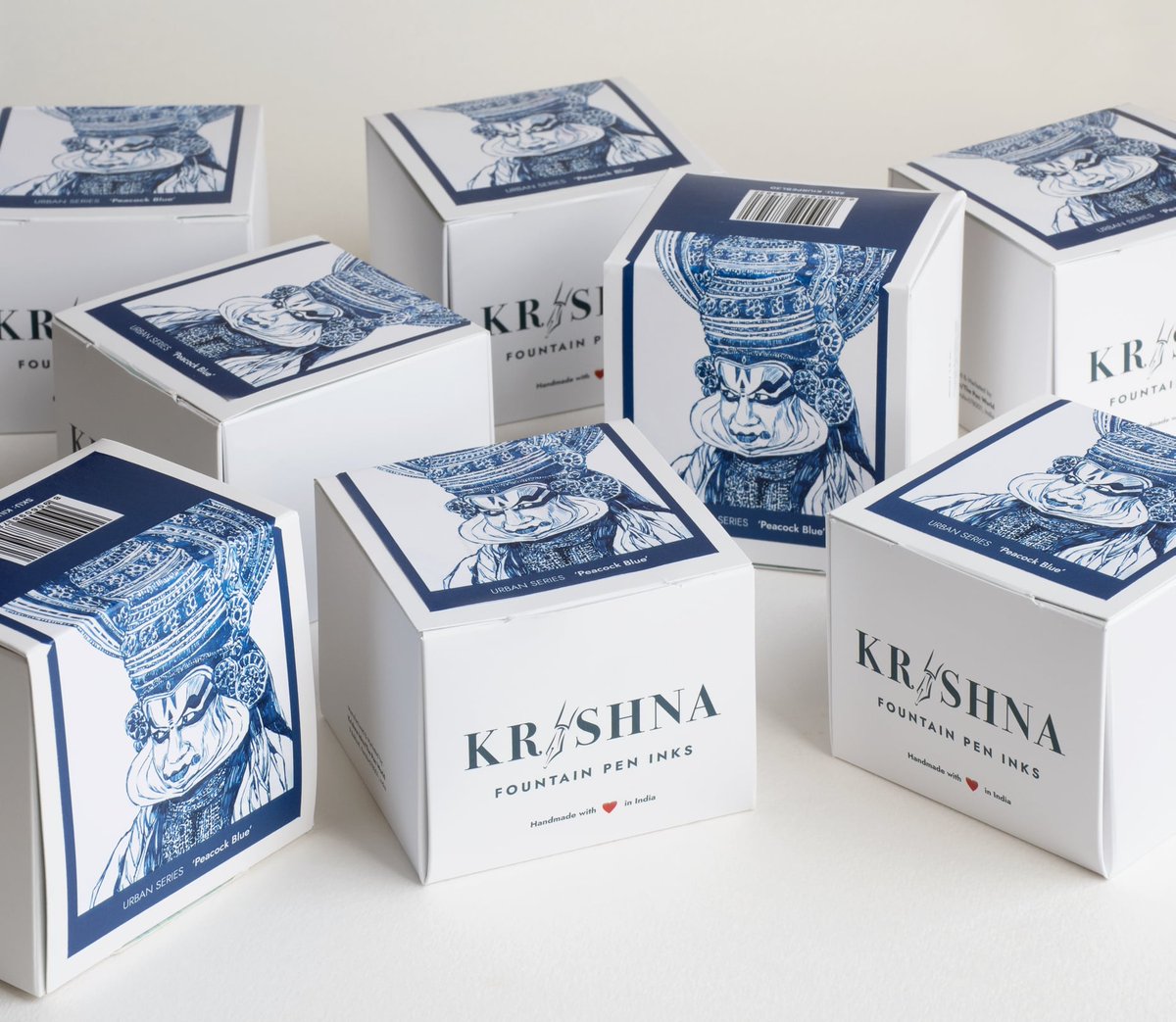 KrishnaInks's tweet photo. A lot of people ask us what is on the cover of our Krishna Peacock Blue Ink box. Today we will introduce you to Kathakali, the classical dance drama of Kerala.
 You can read more about it on https://t.co/wMiTjodmEk https://t.co/N1Svj3nw03