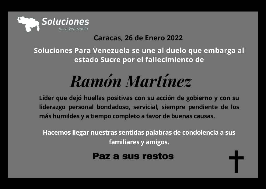 Nacio7Femenina's tweet photo. #27Ene Desde la Dirección Nacional Femenina nos unimos al luto que hoy embarga al pueblo del Estado Sucre, Ramón Martínez será recordado como un gran Médico, Solidario, Defensor de los Derechos del Pueblo y de los Derechos Humanos. Ramón Martínez es y será Orgullo de Ser Sucrense https://t.co/PKGe8csyjb
