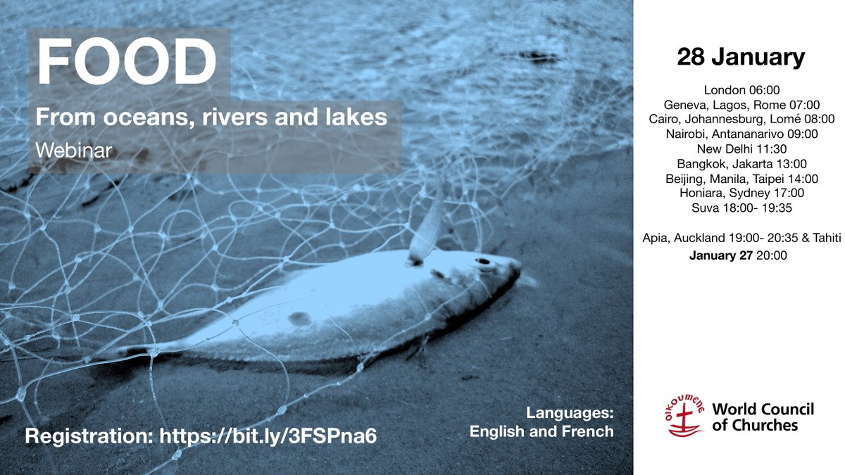Tomorrow's WCC webinar: “Food from Oceans, Rivers and Lakes”. More info and registration: oikoumene.org/events/webinar…