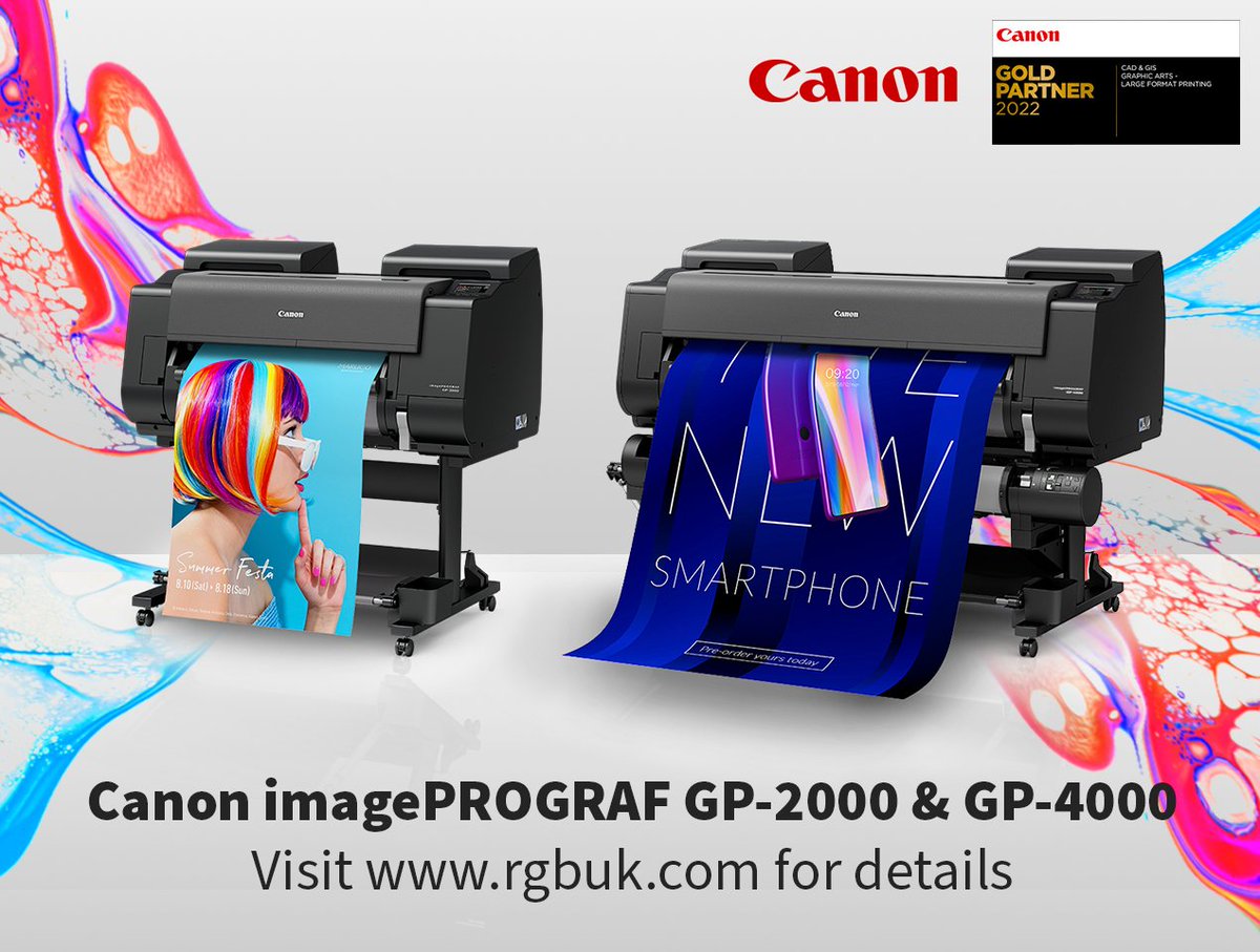 RGBuk's tweet image. #gpseries #gp4000 #gp2000 #Canon 
Explore the new range of Canon GP series fluorescent ink printers! Order online or call 01183944426
rgbuk.com