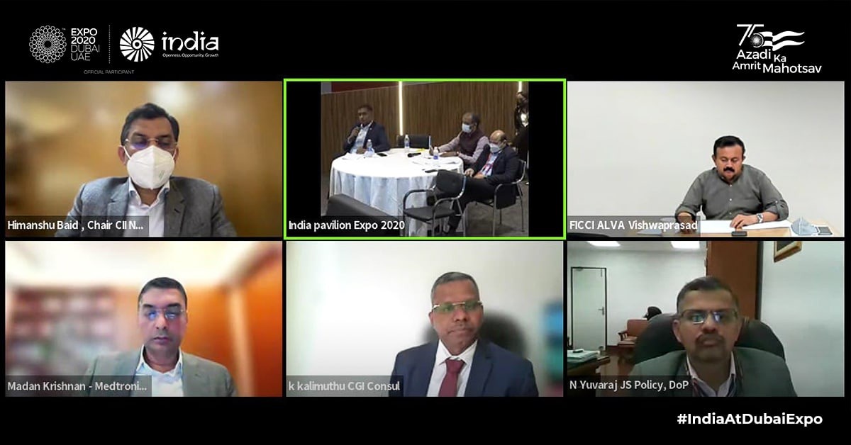 The session on R&amp;D and Innovation in Medical Device Sector, at the #IndiaPavilion of @expo2020dubai, will focus on the rapid advances in technology, in the Medtech industry. 

Watch Live: youtu.be/EOr299fAxss

#IndiaAtDubaiExpo #Expo2020Dubai