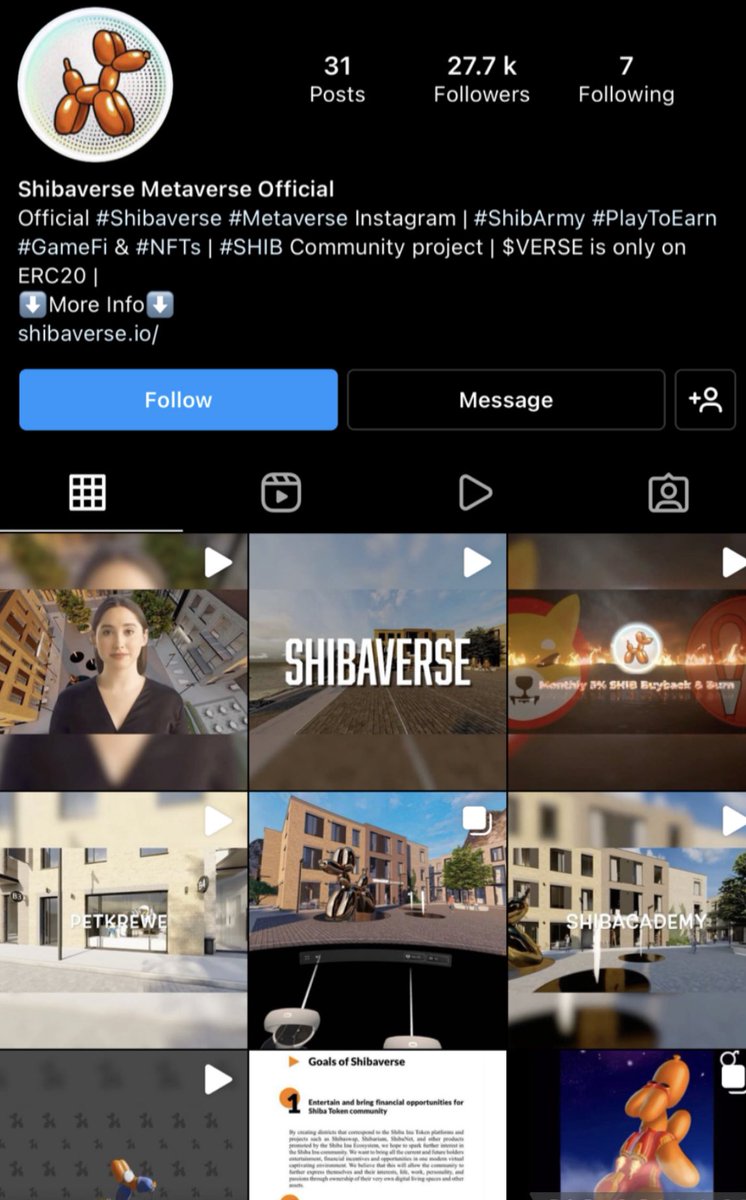 Everyone go give our new official #Shibaverse #Metaverse Instagram a follow, like &amp; bookmark all of our content!

Official Instagram: instagram.com/shibaverse_io