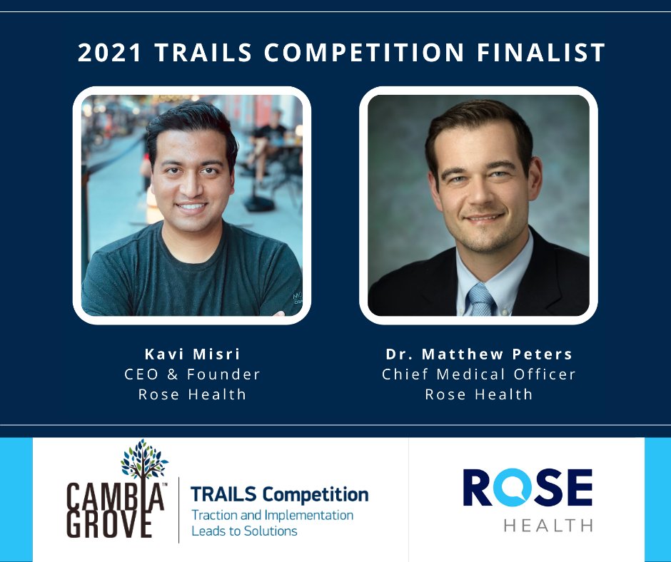 Only less than a week left until we pitch our innovation in @CambiaGrove’s TRAILS Competition focused on bringing solutions to behavioral health. 

Register here: eventbrite.com/e/trails-compe…

#smartermentalhealth #rosehealth #mentalhealth #cambiagrove #trailscompetition