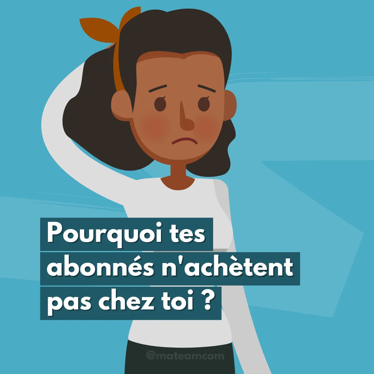 mateamcom's tweet photo. Voici les 3 raisons principales qui empêchent tes #abonnes d' #acheter chez toi :

🕵🏽 Ils n'ont pas confiance en toi.
🎯 Ils ne se sentent pas concernés par ce que tu vends.
🛒 Tu ne parles pas assez de ton #offre.

👉🏽 Contacte-moi si tu veux y remédier ! 📩 https://t.co/o1MIgie92K