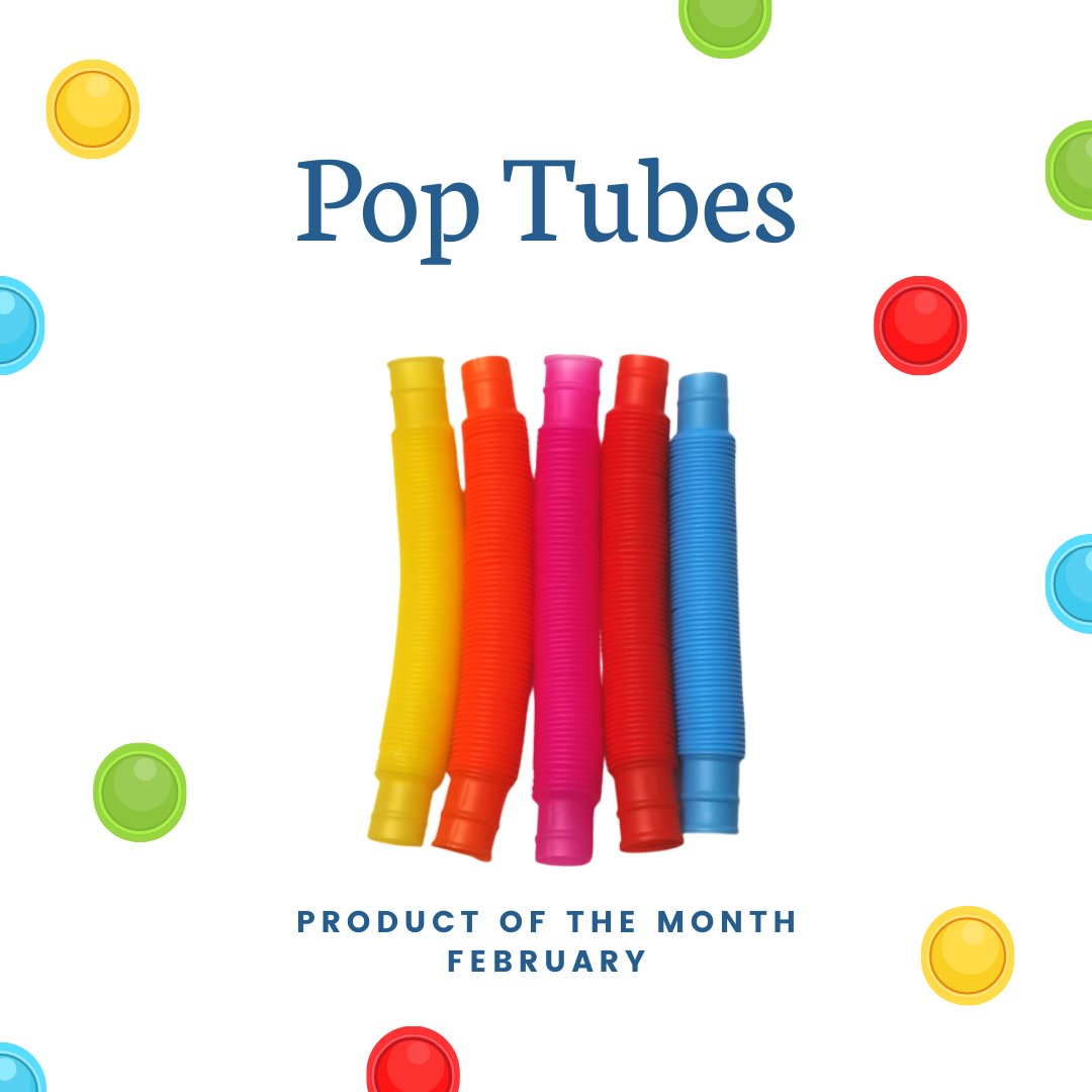Next Month! Our product of the month is Pop Tubes!

We will be having a sale on our remaining Lana Betty Fidget Rings and we will be restocking the website with all the new things after mid-month.